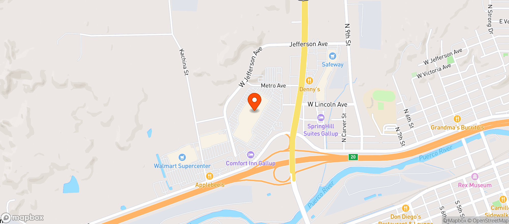 Map showing Gnc