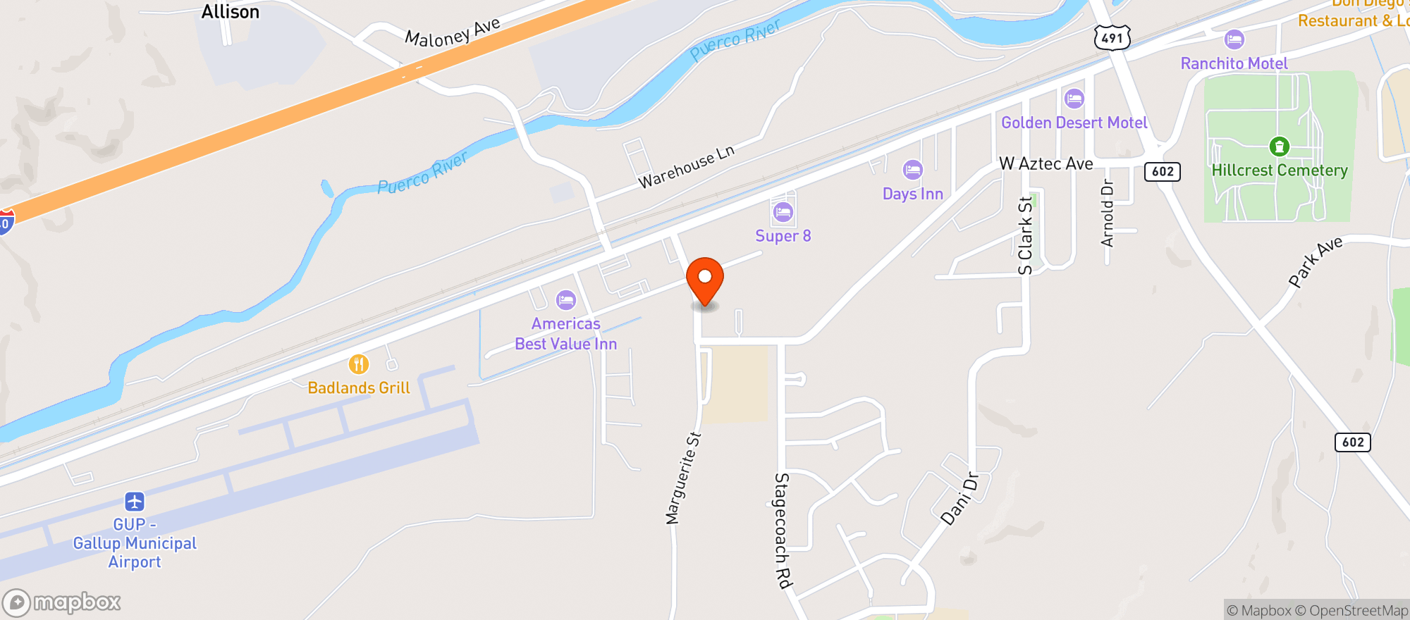 Map showing Lowes