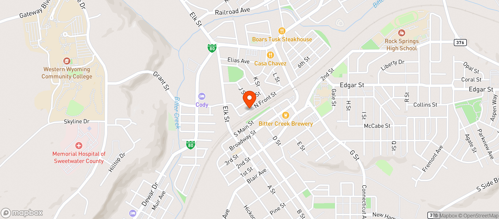 Map showing Toastmaster Liquor Store