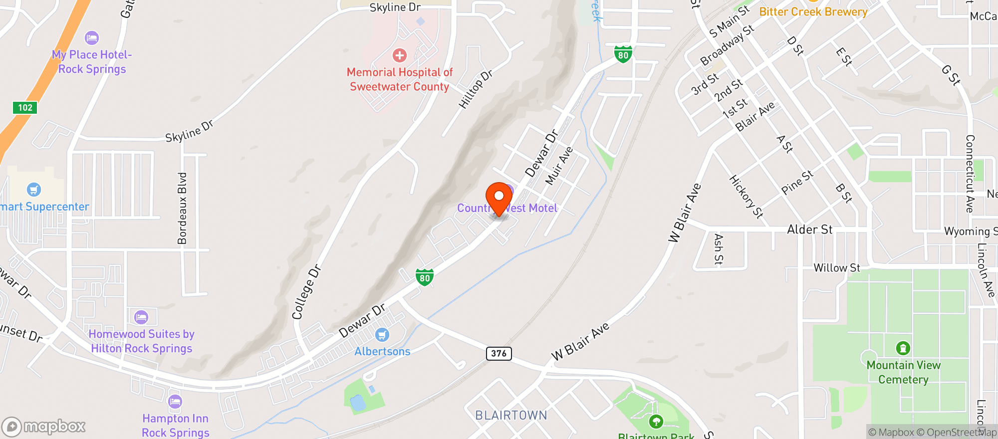 Map showing Derby Club Gaming Parlor
