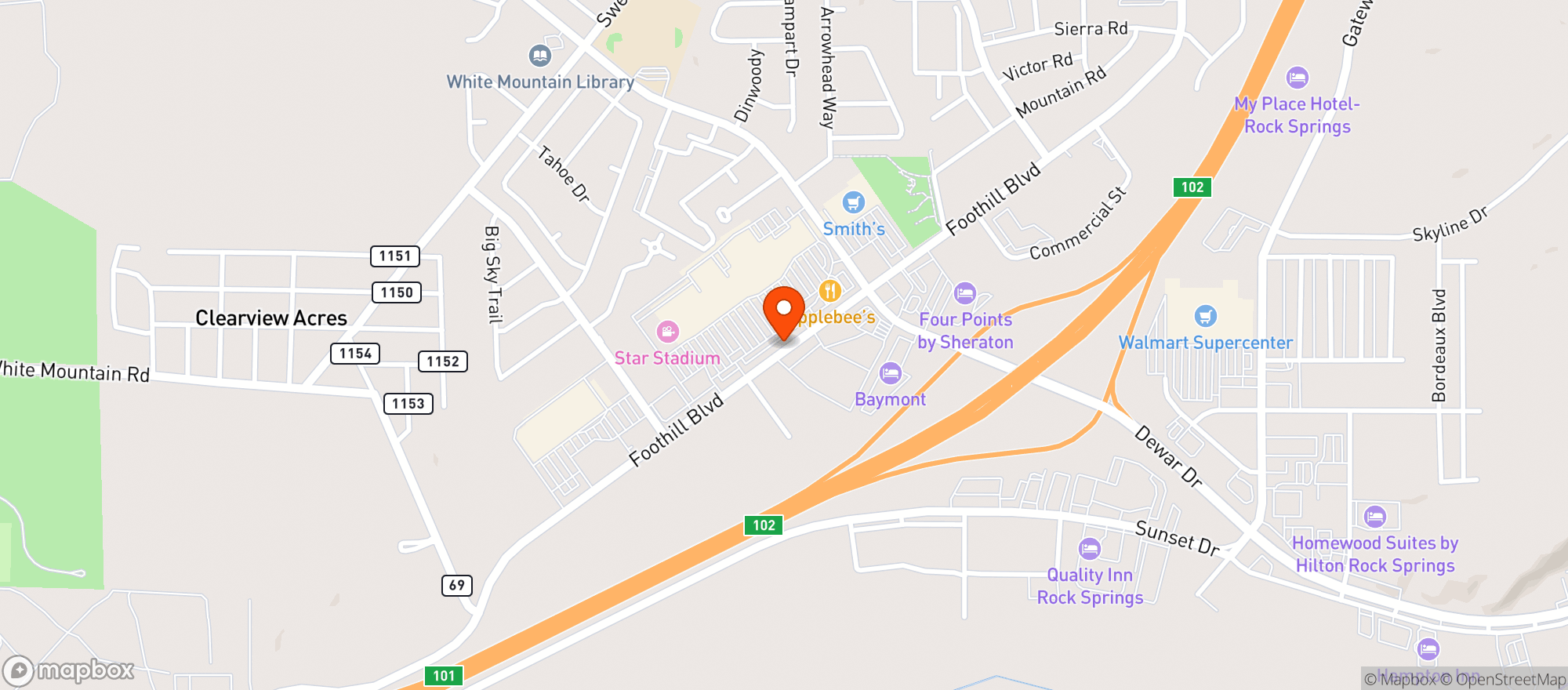Map showing Gnc