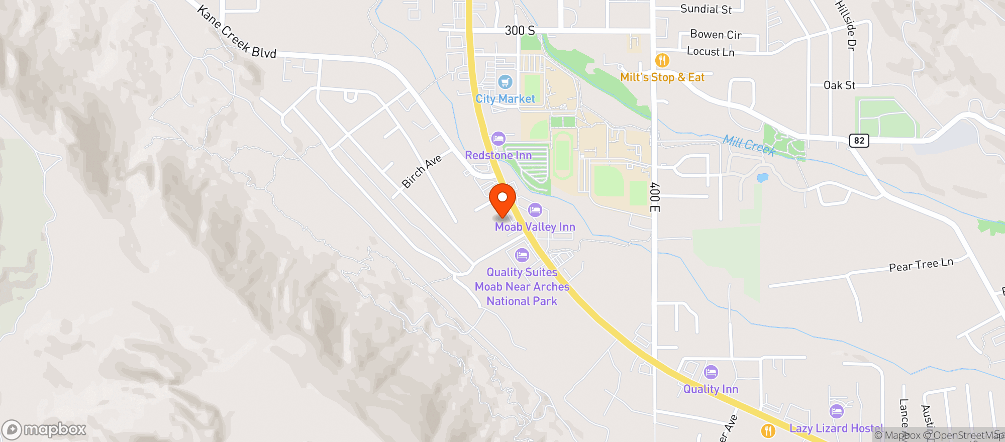 Map showing Village Market - 11709 - Moab