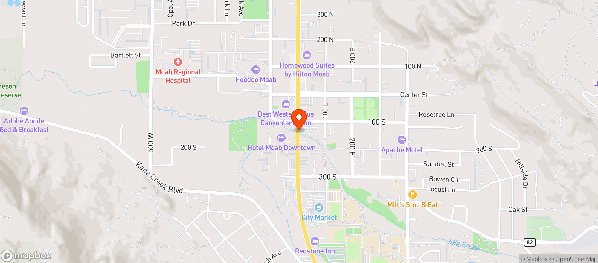 Map showing El Tapatio Mexican Restaurant