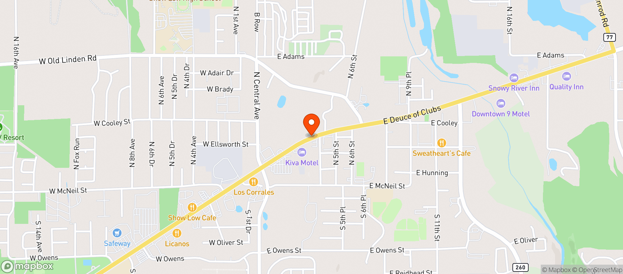 Map showing El Charro Beer