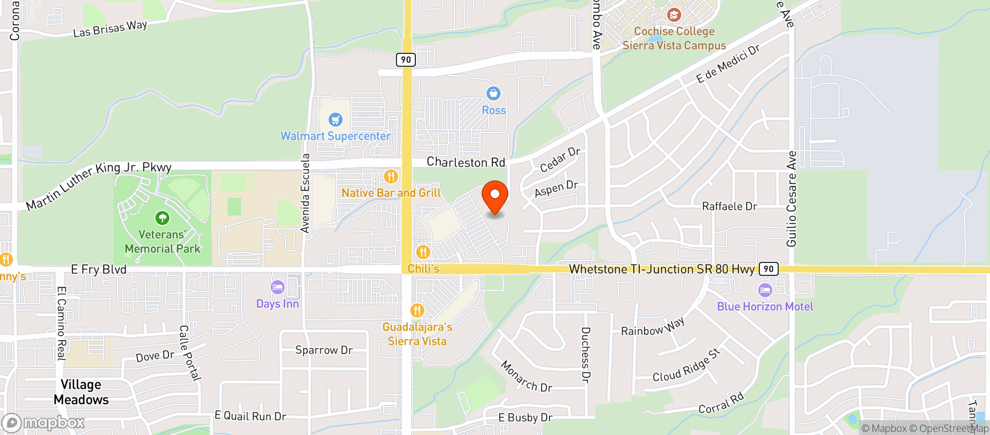 Map showing Fry's Food and Drug