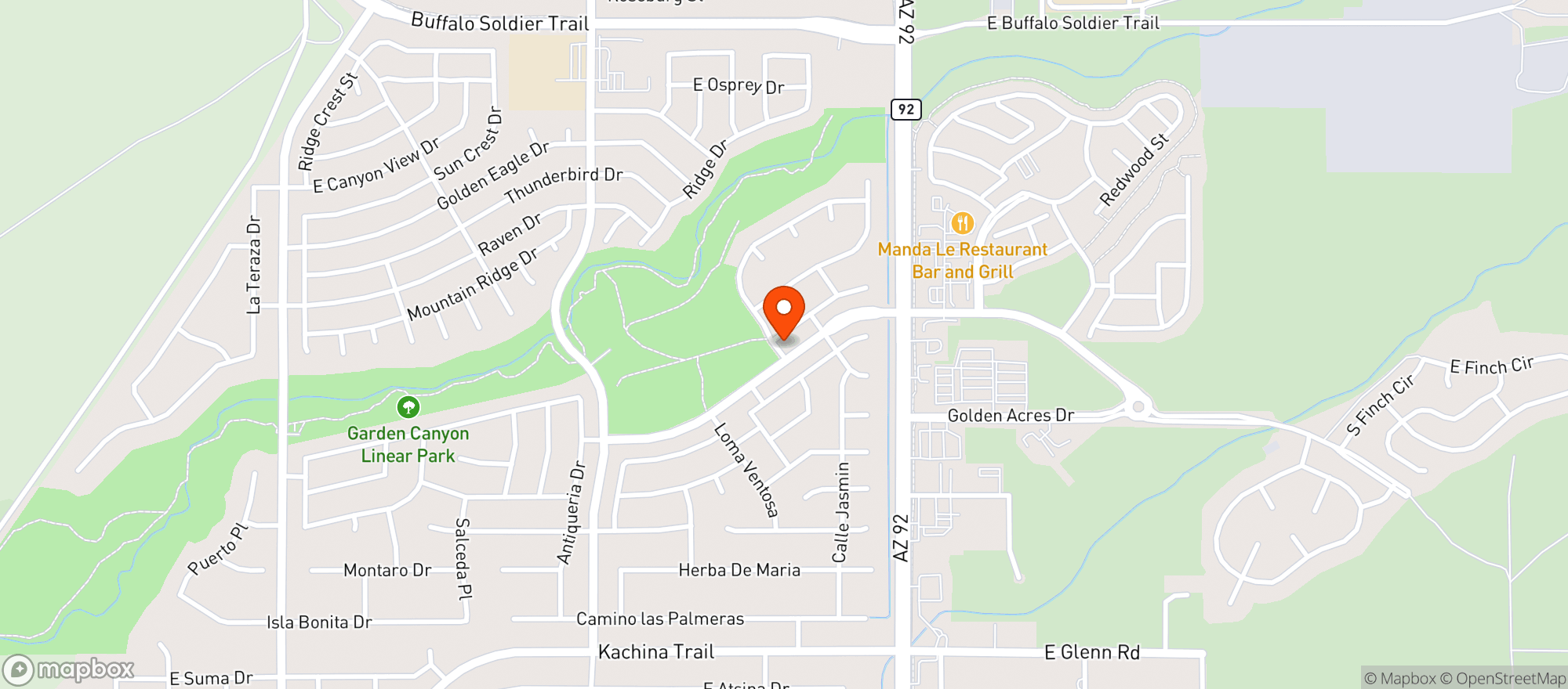 Map showing The Neighborly