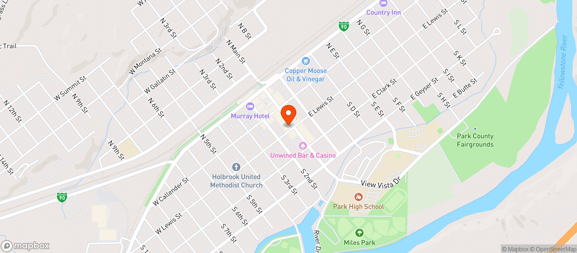Map showing The Office Lounge And Liquor - Livingston