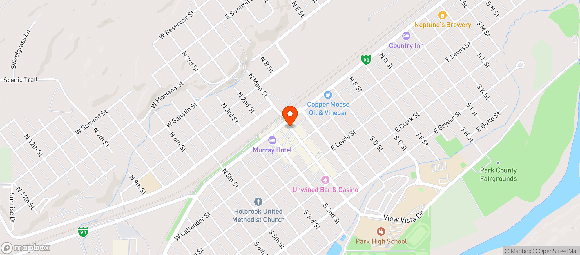 Map showing FAINTING GOAT PUB