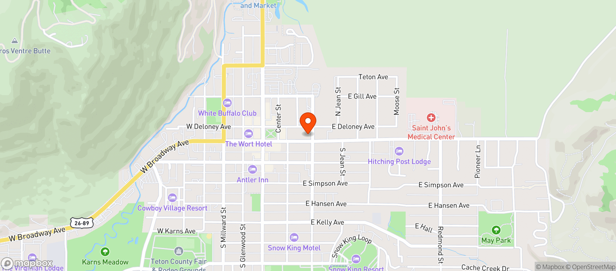 Map showing Healthy Being Cafe & Juicery
