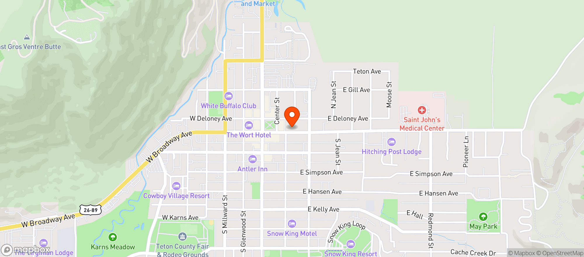 Map showing Cafe Genevieve