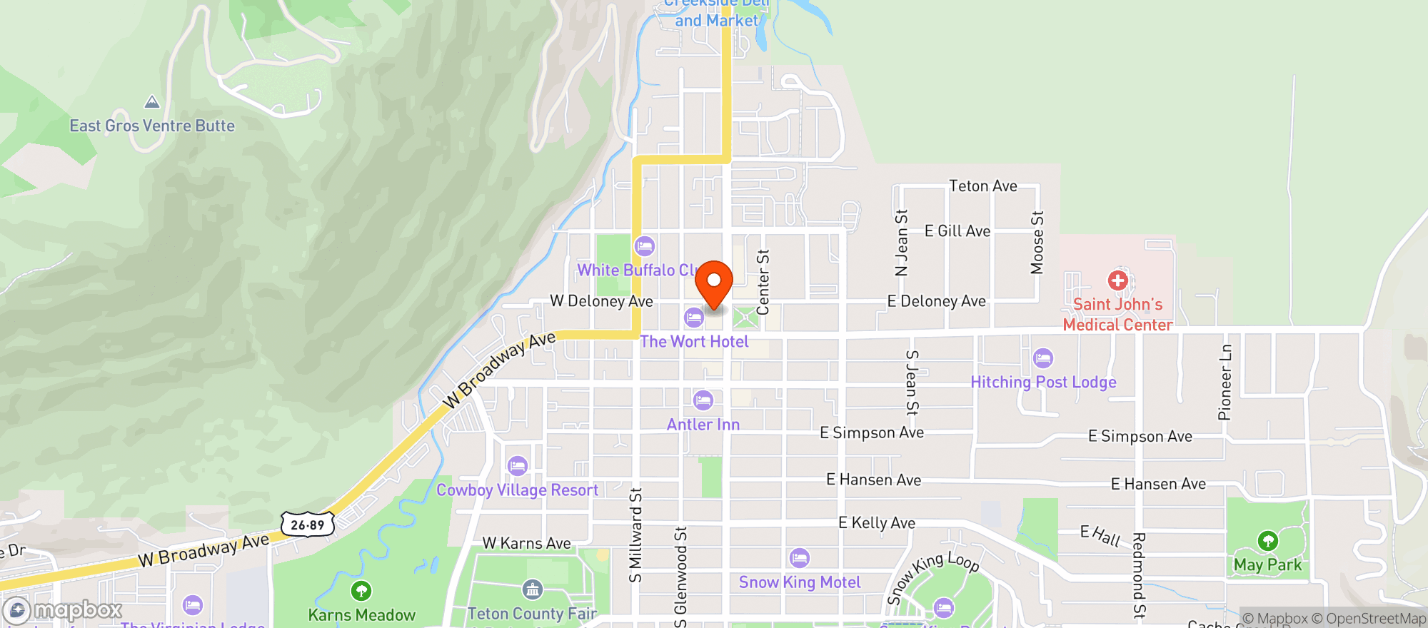 Map showing The Local Restaurant