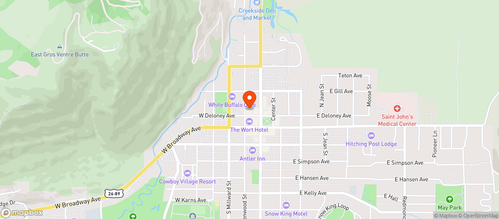 Map showing Hotel Jackson