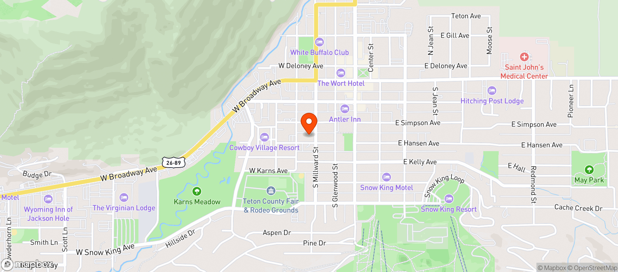Map showing Snake River Brewing