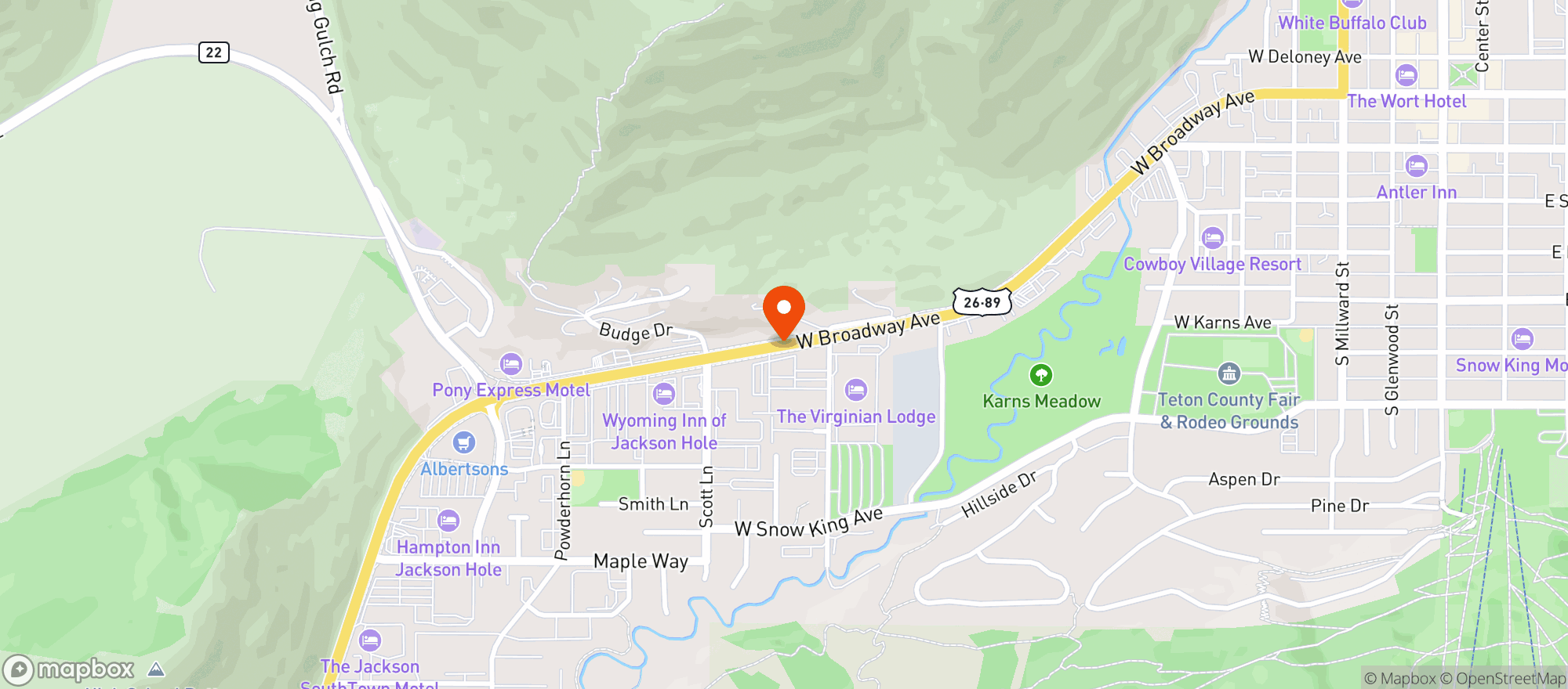 Map showing Plaza Liquors