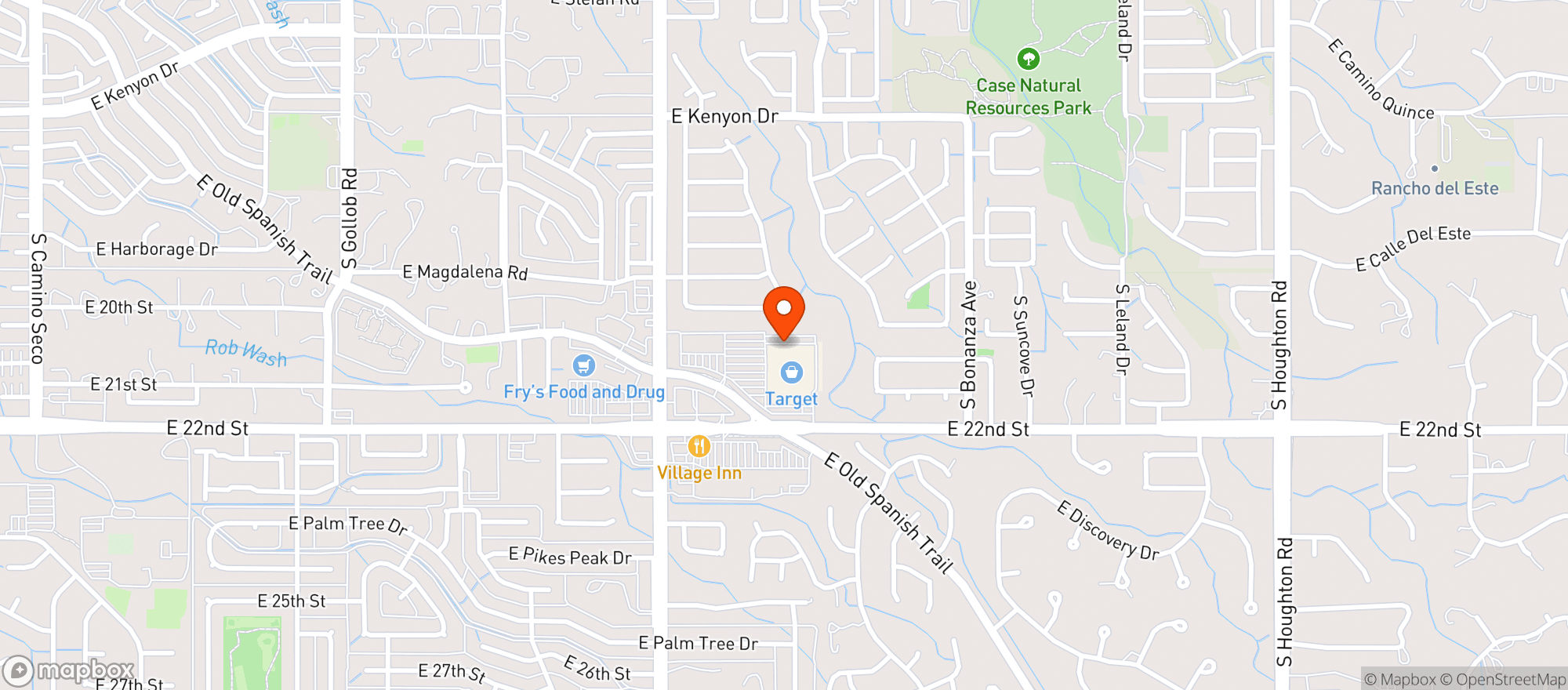 Map showing Target - Tucson Se