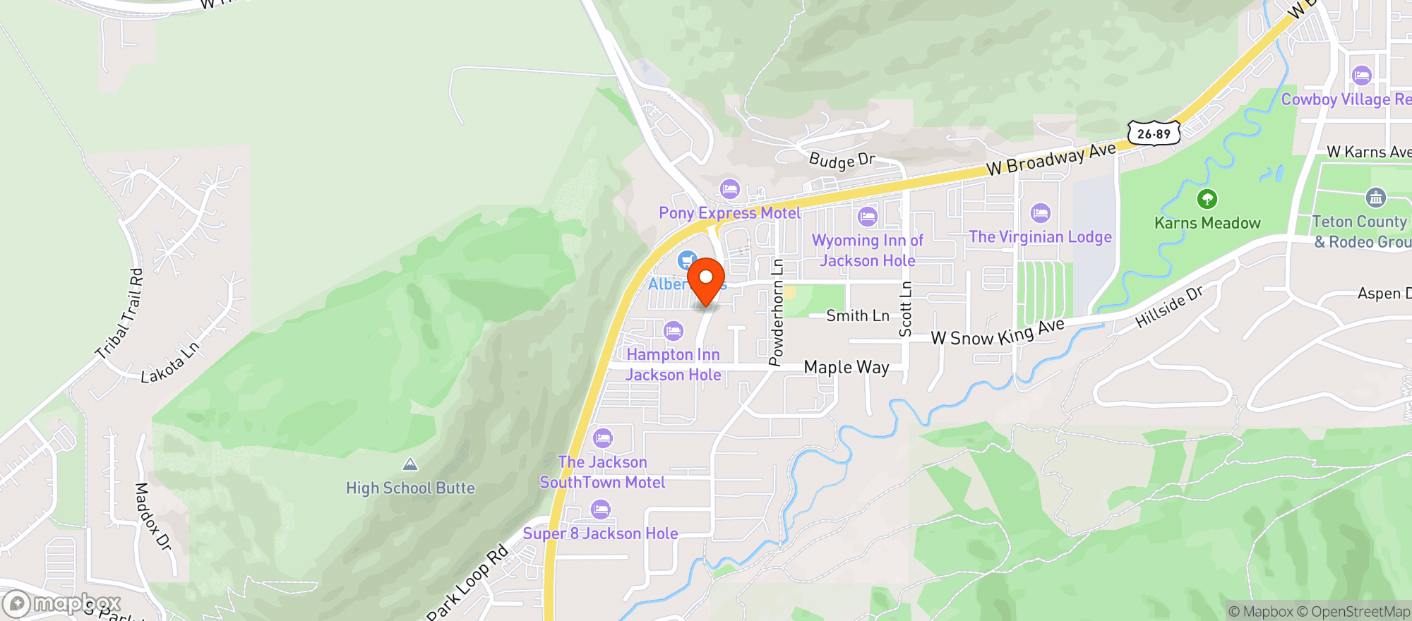 Map showing The Liquor Store