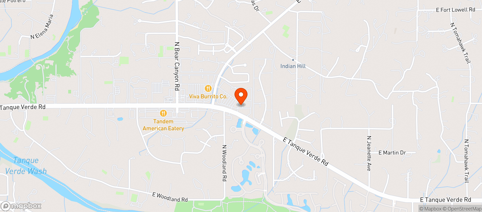 Map showing The Ranch Bar And Grill