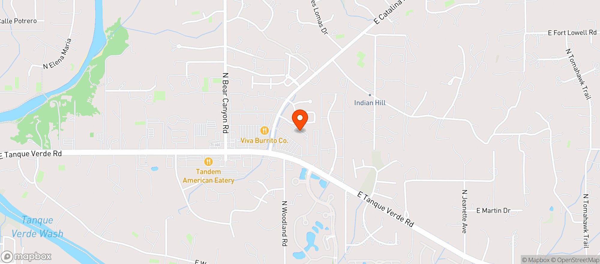 Map showing Safeway Store