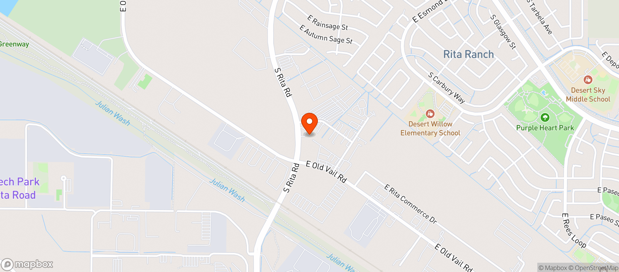 Map showing Rita Ranch Market