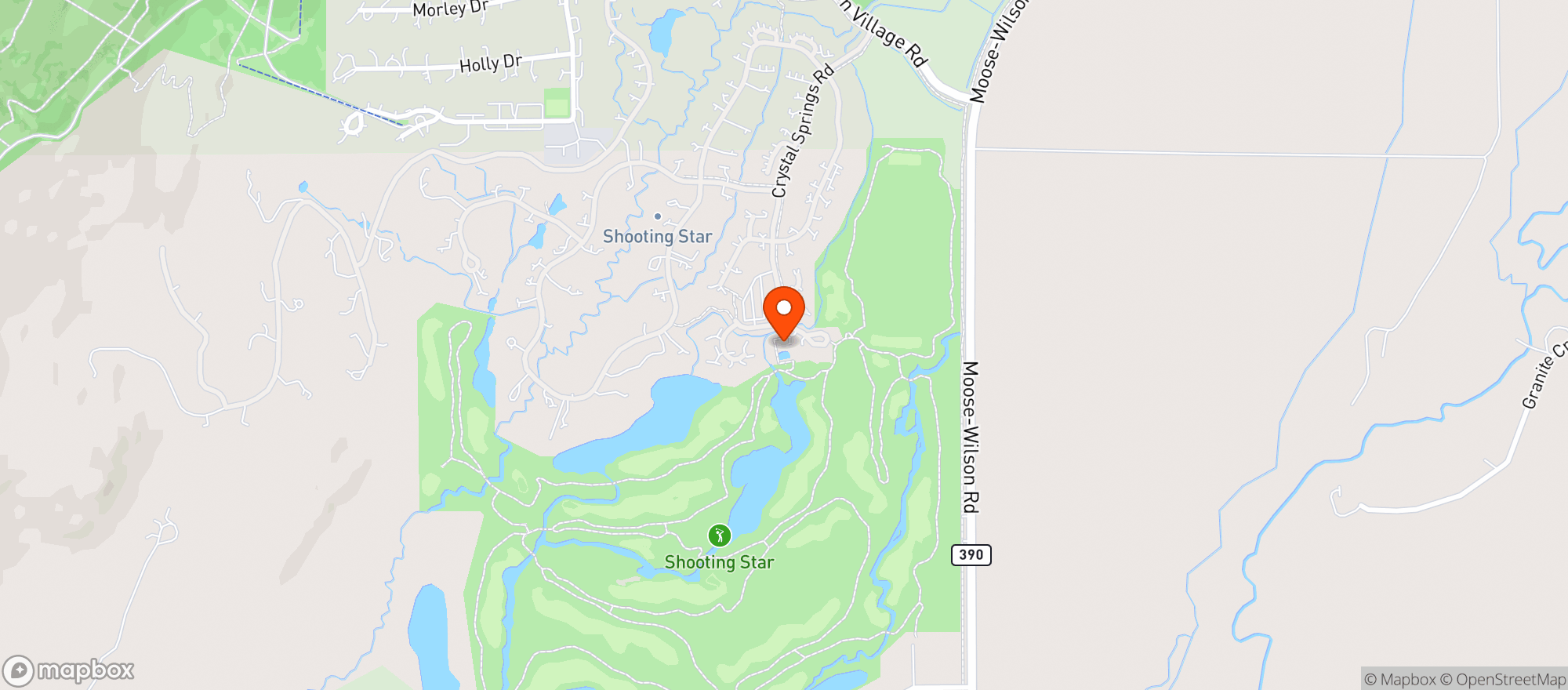 Map showing Shooting Star