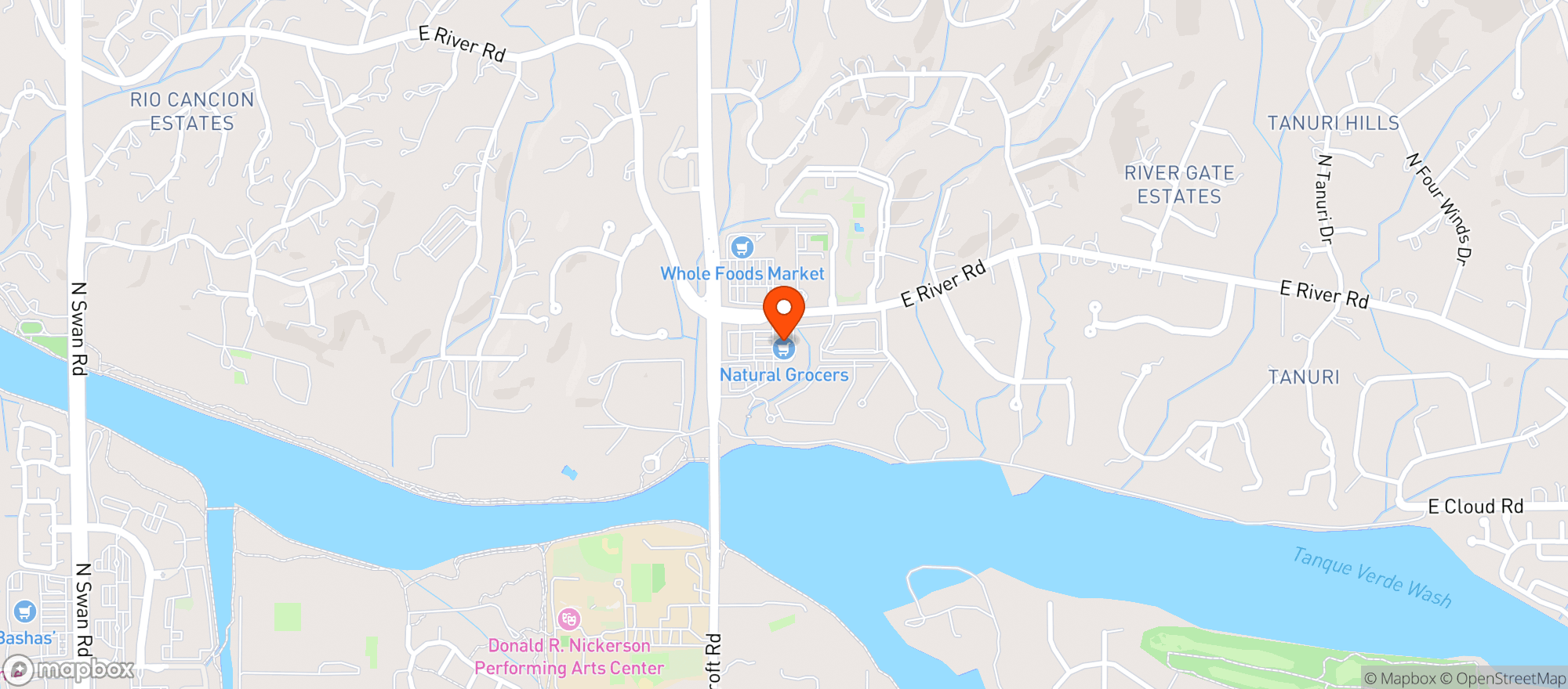 Map showing Natural Grocers by Vitamin Cottage - Natural Grocers by VC_Tucson (TR) - 00100008659