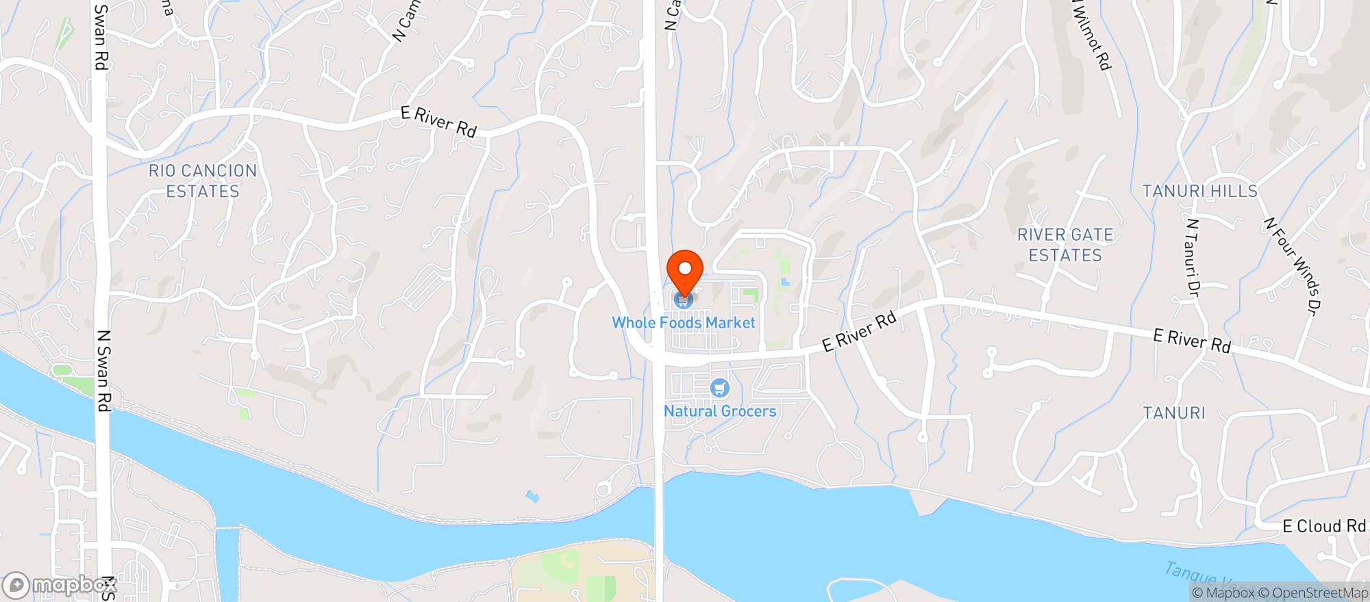 Map showing Whole Foods Market | River Road