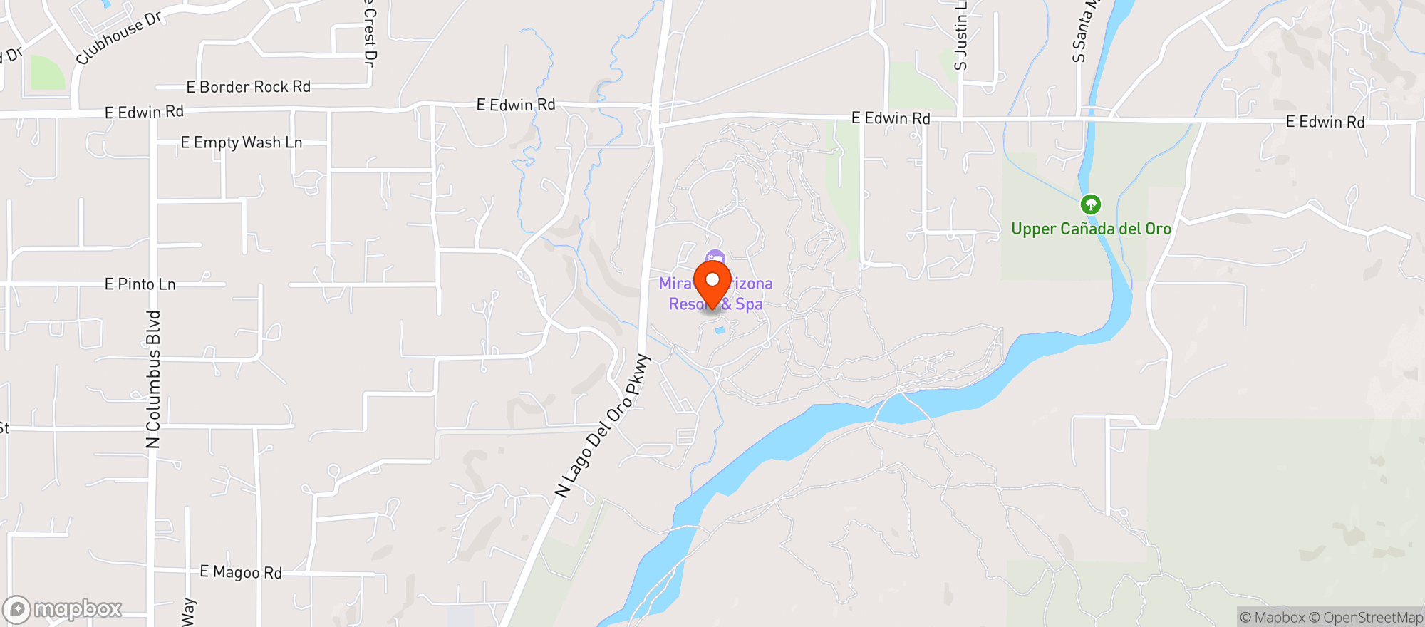 Map showing Miraval Arizona Resort And Spa