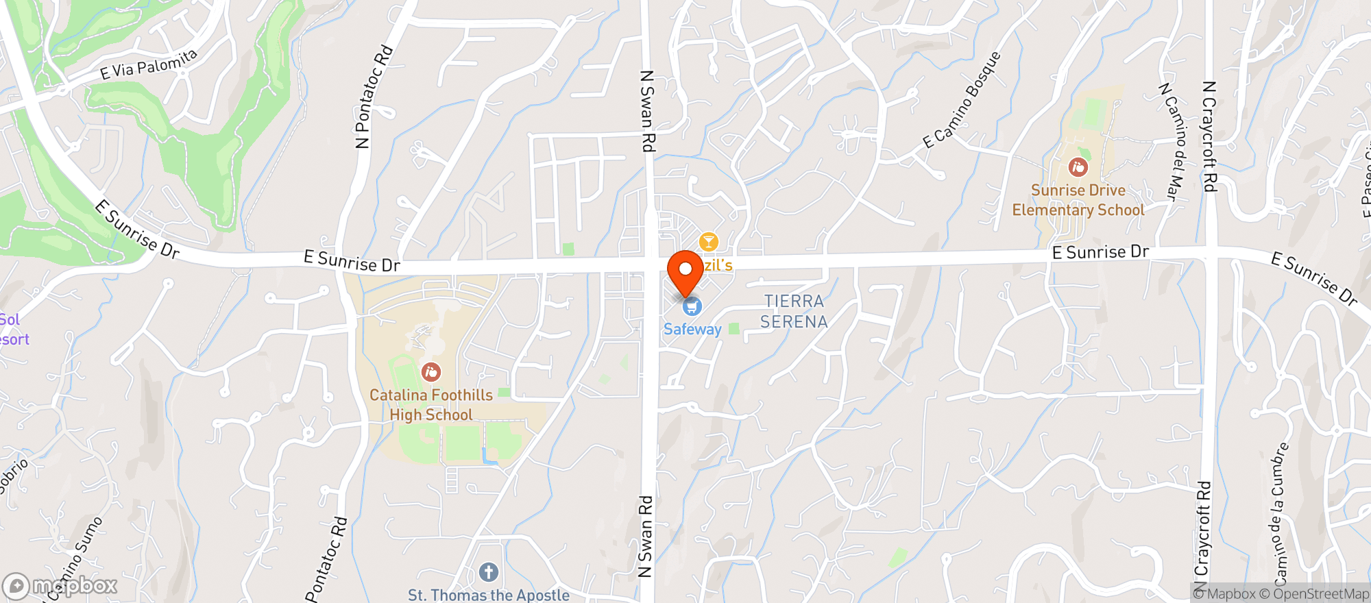 Map showing Safeway Store