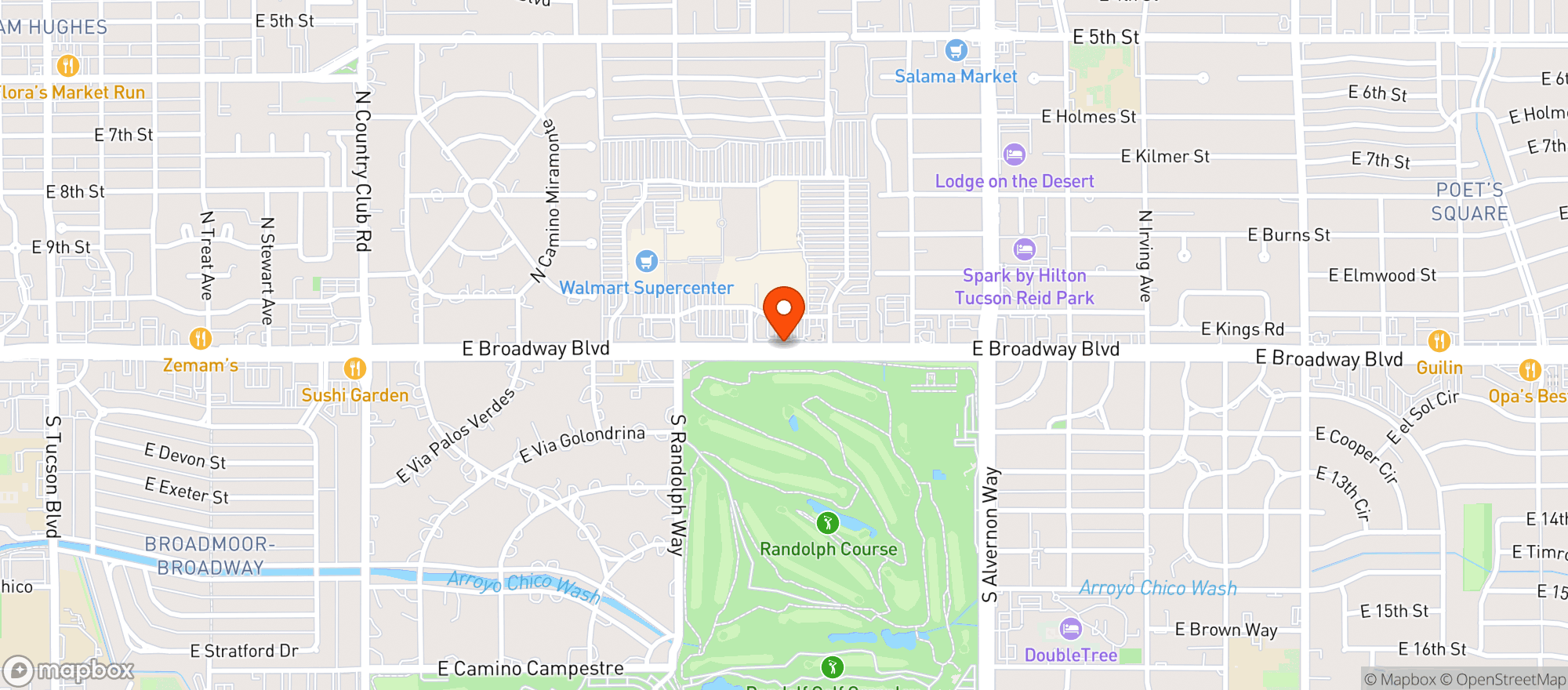 Map showing Target Store