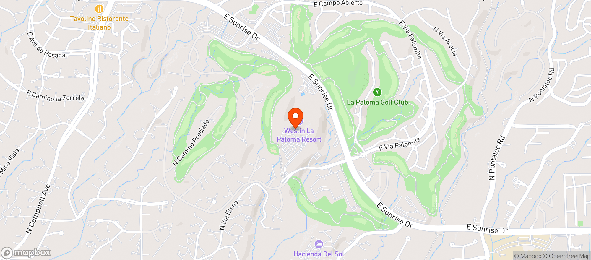 Map showing Westin Hotels & Resorts