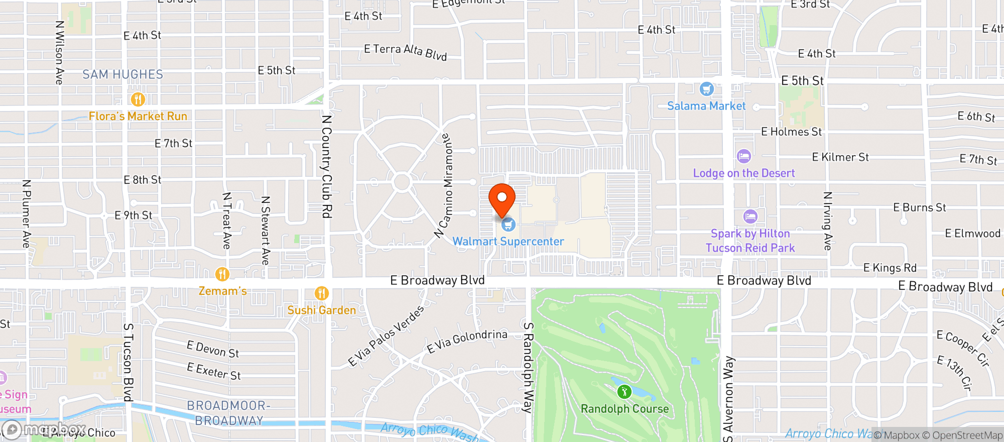 Map showing Walmart Supercenter