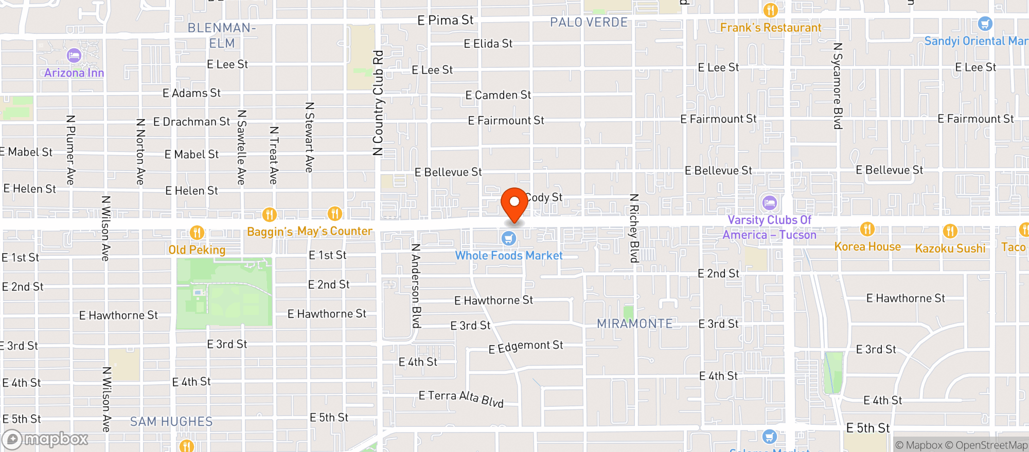 Map showing Whole Foods Market