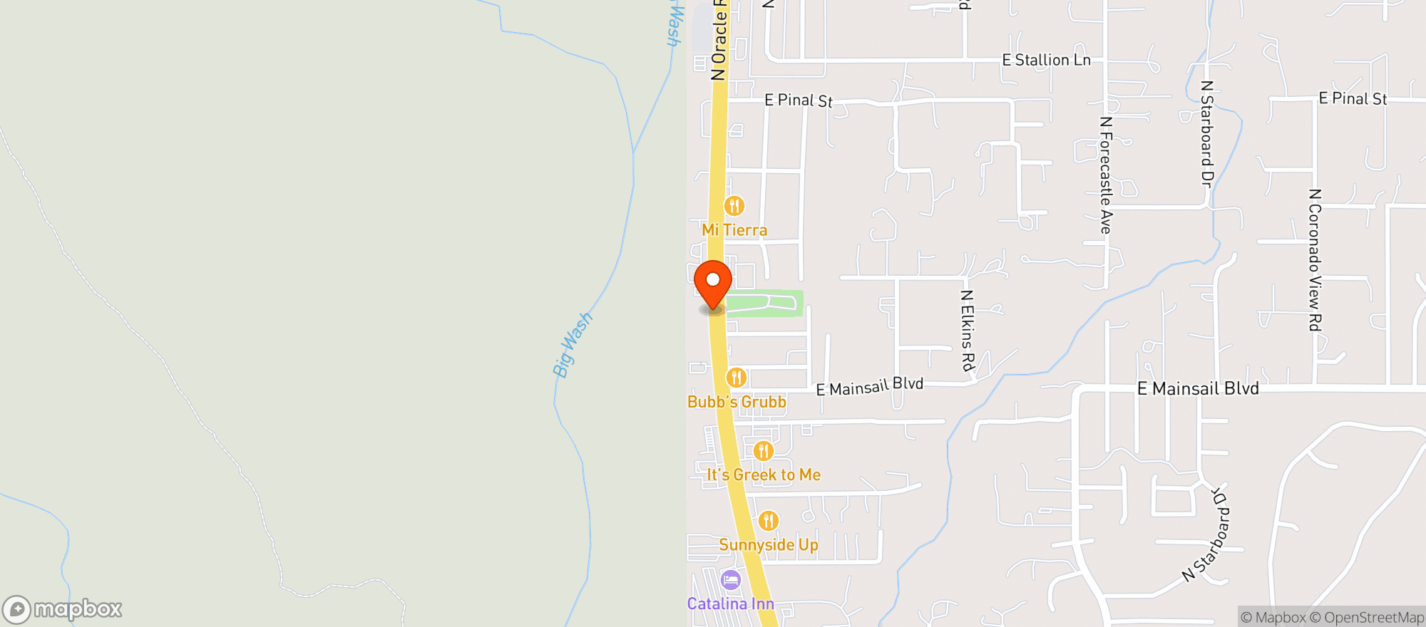 Map showing Elks Lodge #2815