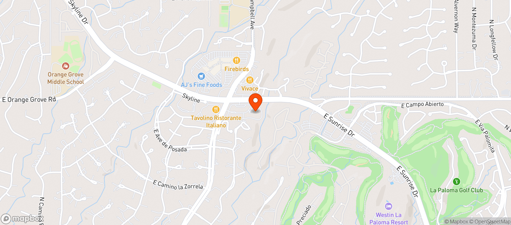 Map showing Embassy Suites
