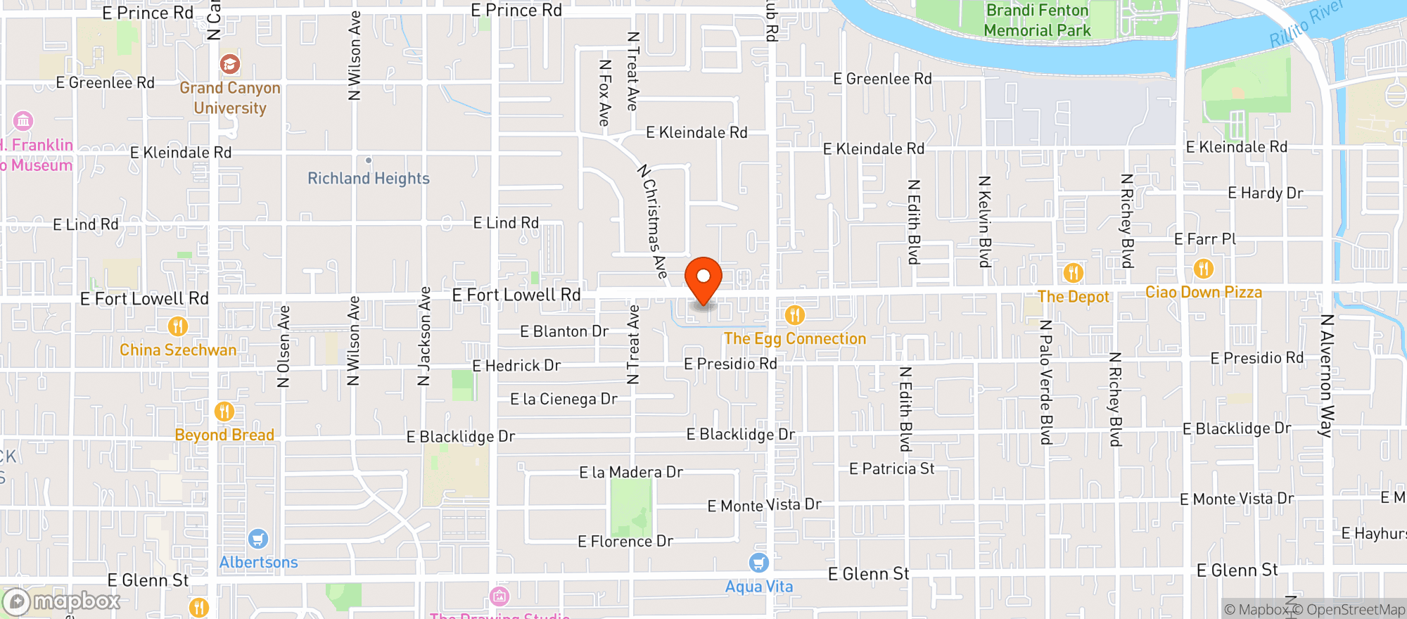 Map showing Dannys Baboquivari Lounge