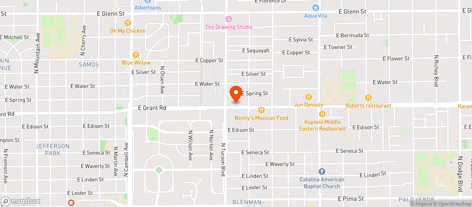 Map showing Culinary Dropout