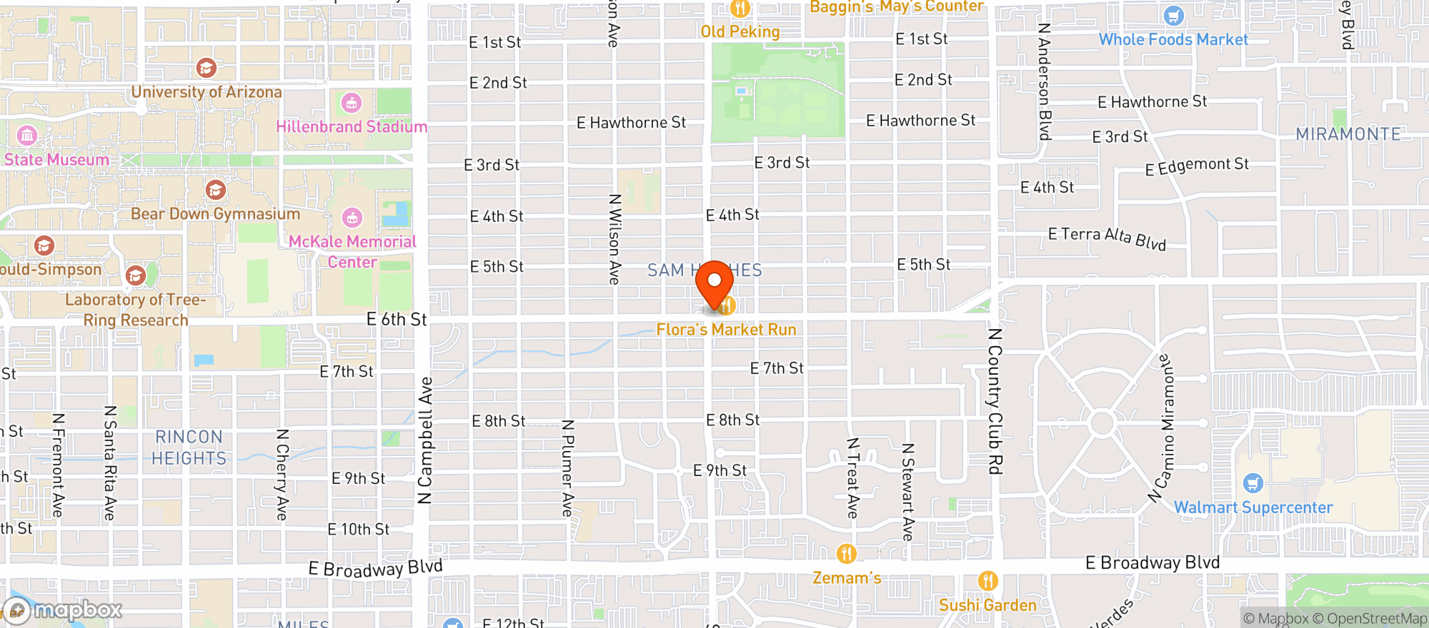 Map showing SONORAN HOUSE