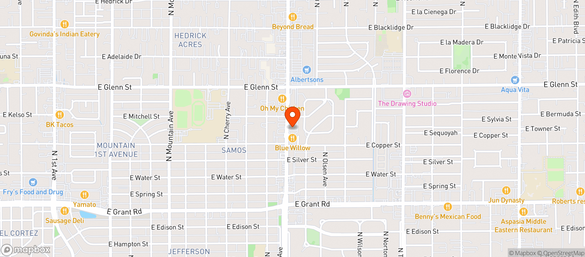 Map showing Plaza Liquors