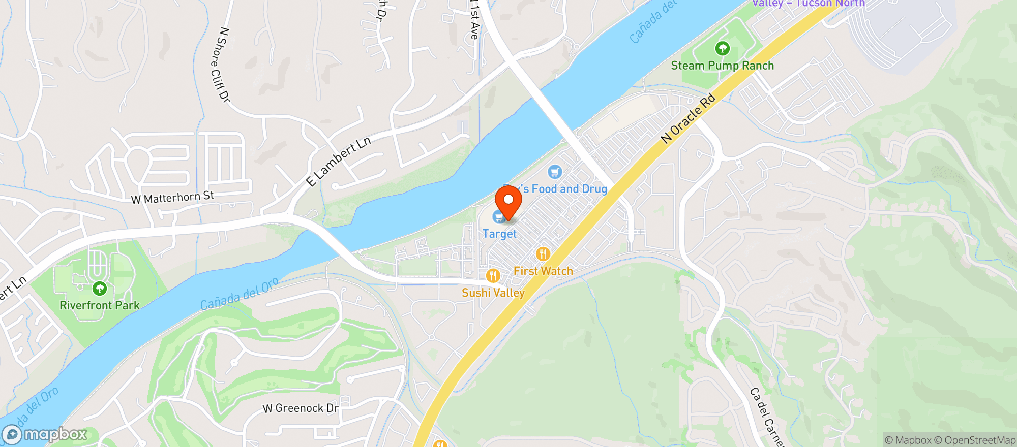 Map showing Target - Oro Valley