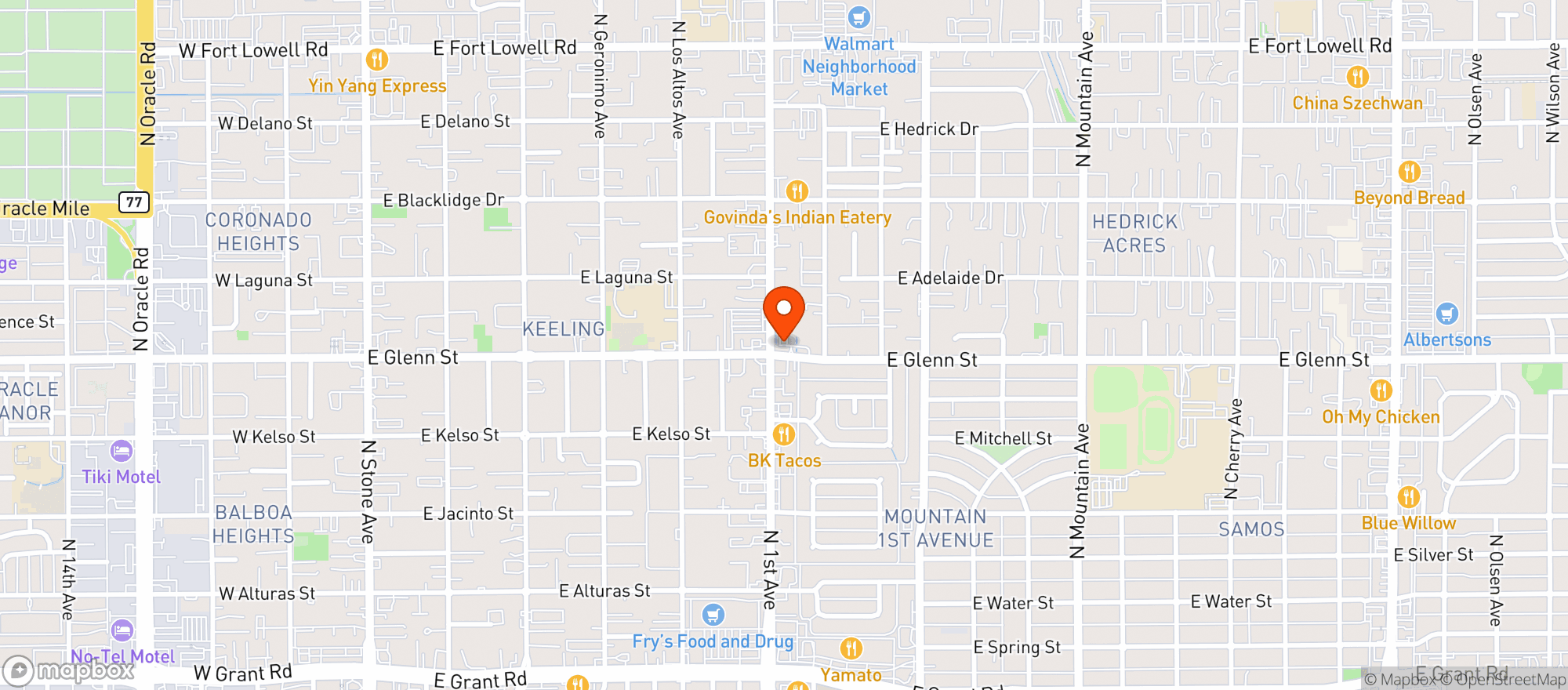 Map showing Quiktrip