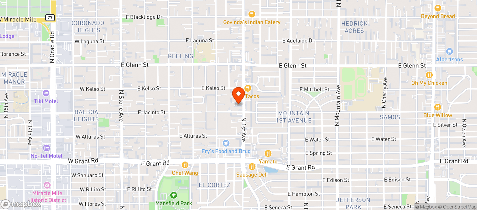 Map showing Golden Nugget Tavern