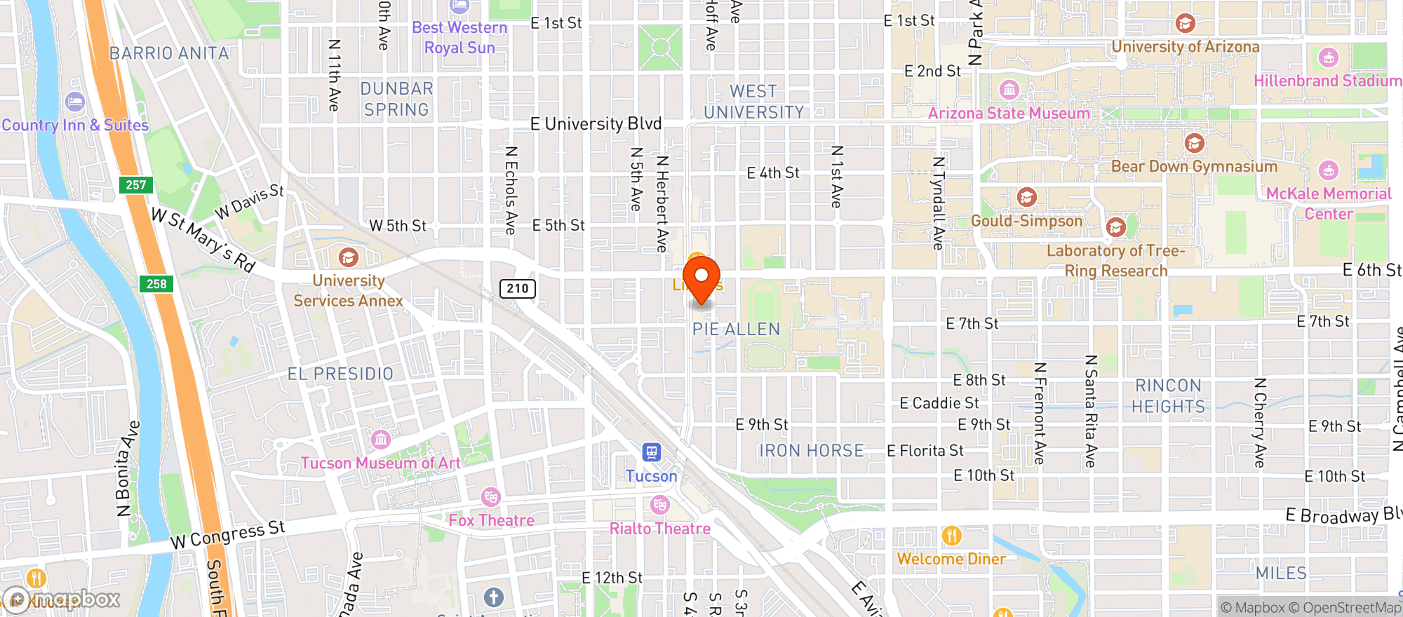 Map showing Food Conspiracy Co-Op
