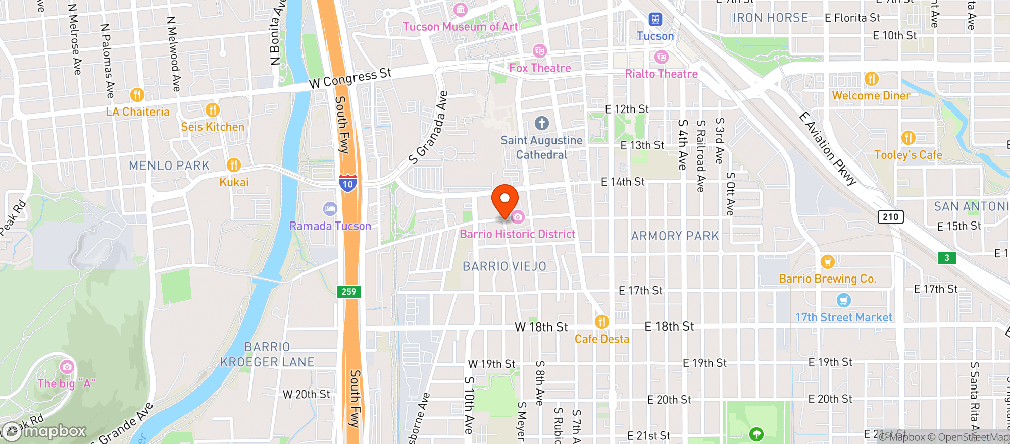 Map showing Exo Roast Co. / Crisol Bar