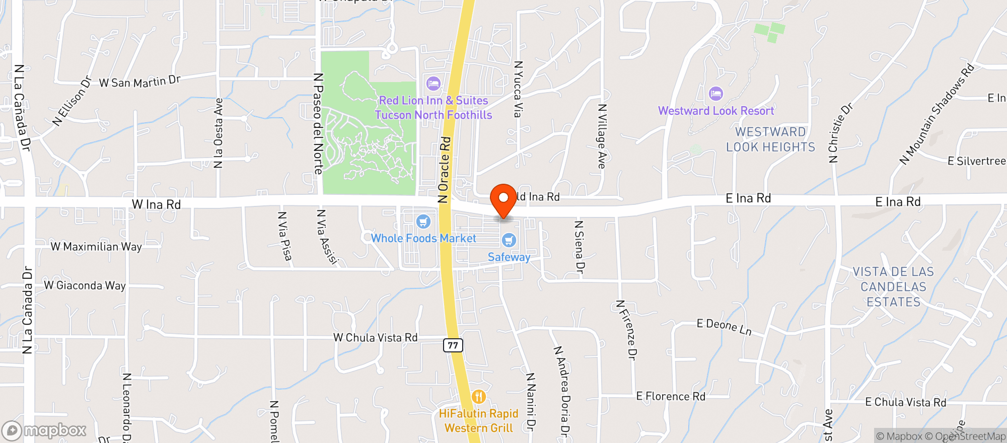 Map showing Walgreens