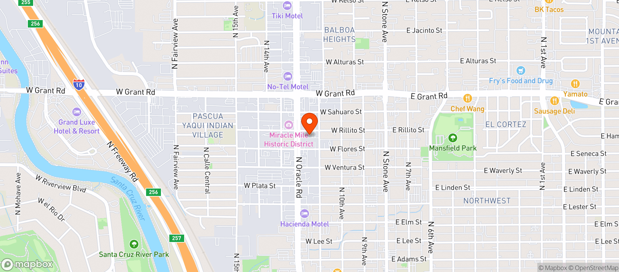 Map showing Curves Cabaret
