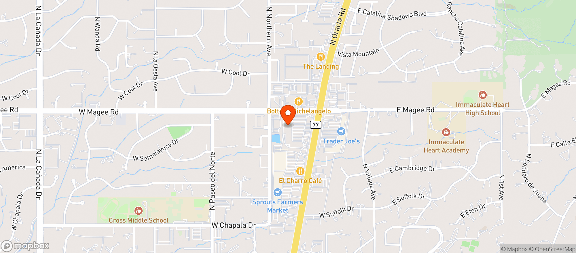 Map showing Walmart Neighborhood Ma #4264