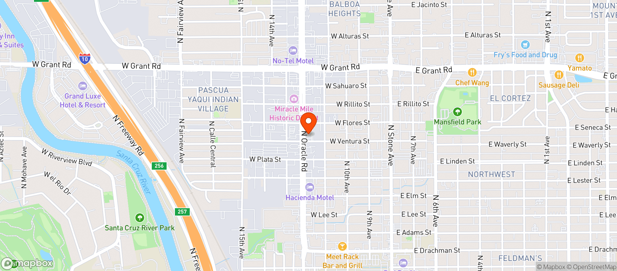 Map showing JACKRABBIT LOUNGE