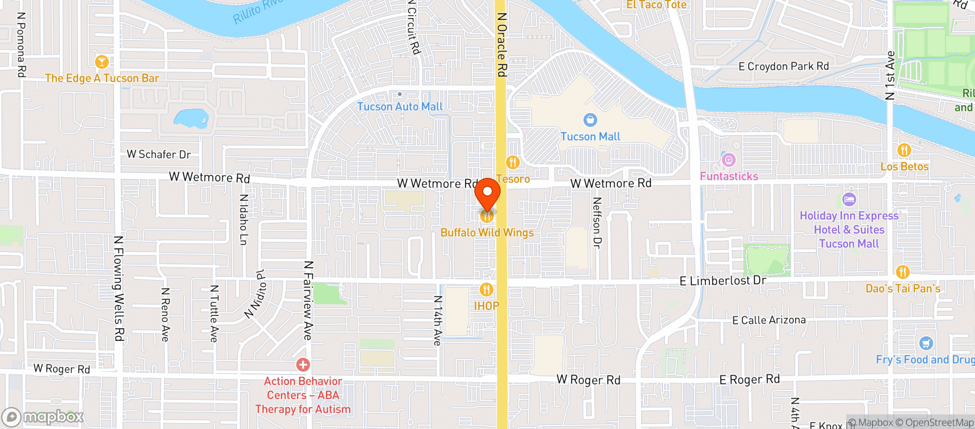 Map showing Vitamin Shoppe - Tucson