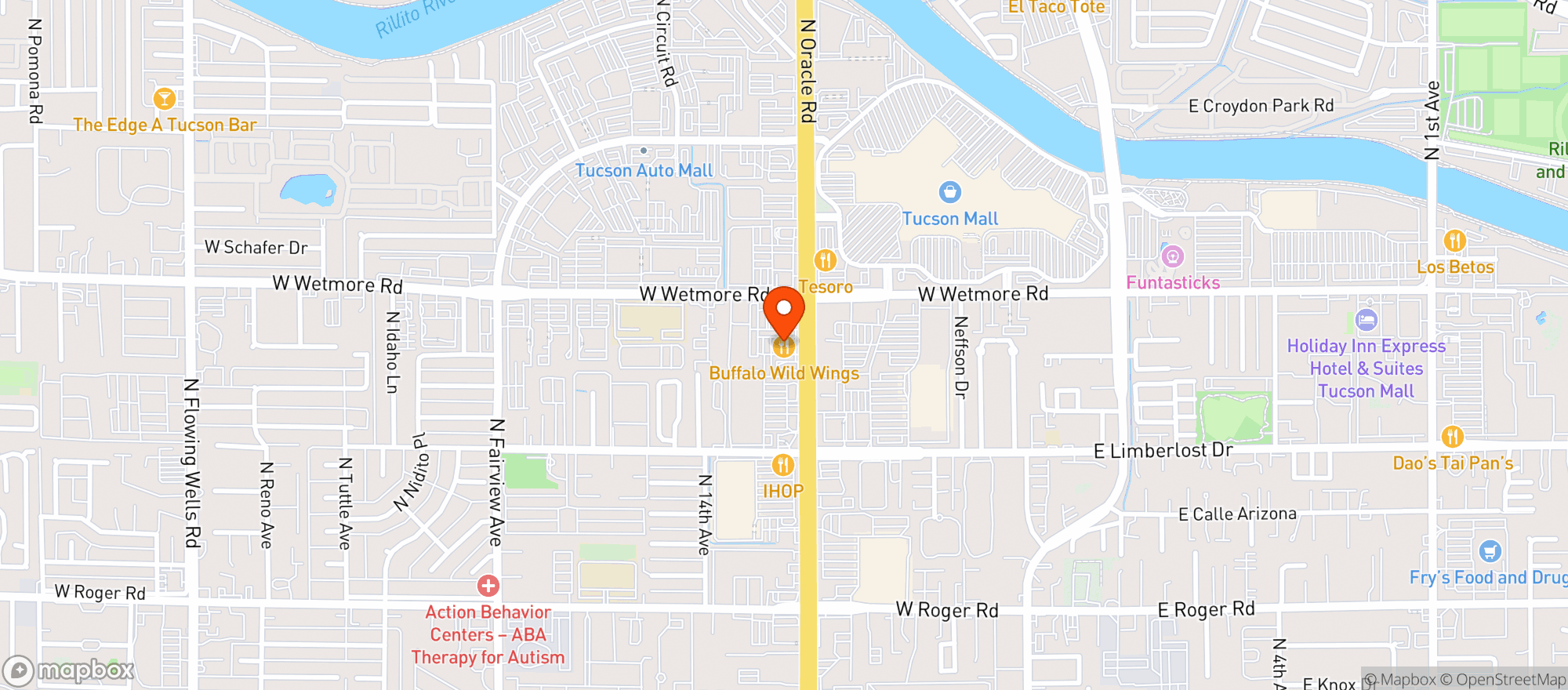Map showing Buffalo Wild Wings Gril #382