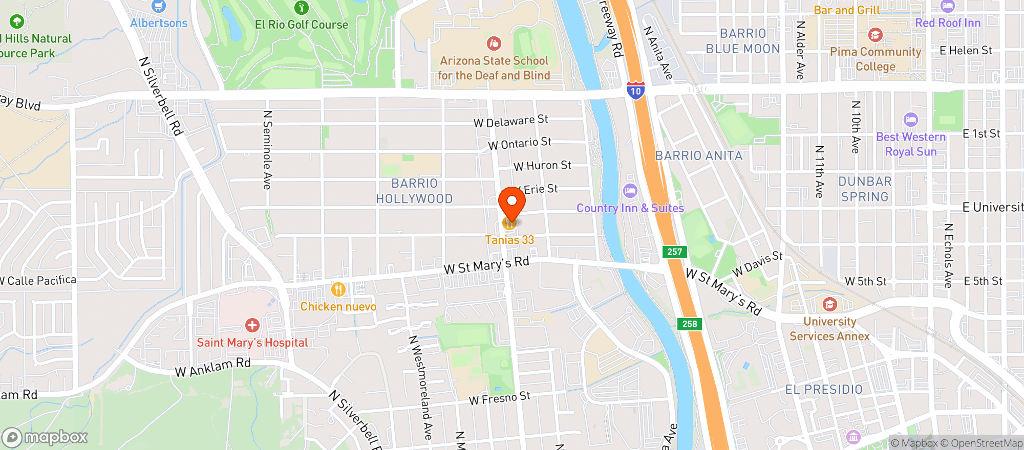Map showing Taco Giro Mexican Grill